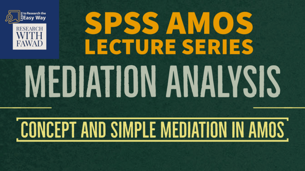 SPSS AMOS Mediation Analysis - ResearchWithFawad