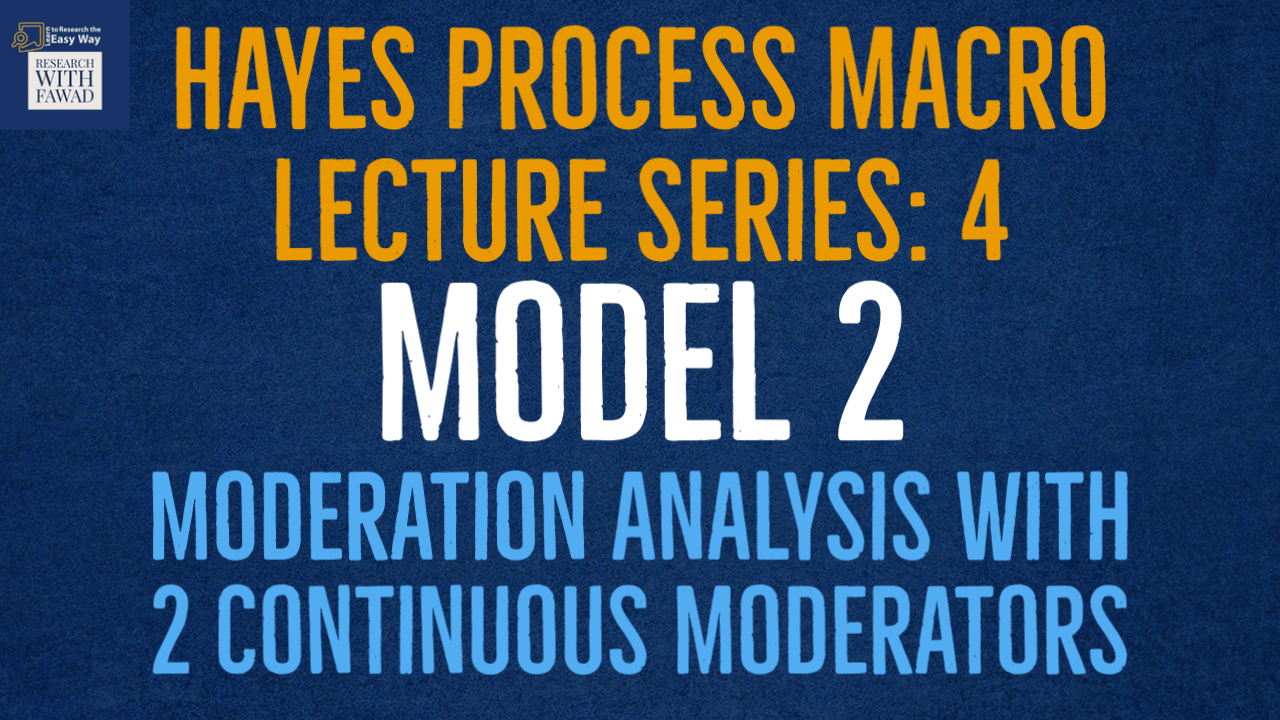 Hayes Process Macro - Model 2 - Moderation Analysis with 2 Continuous Moderators
