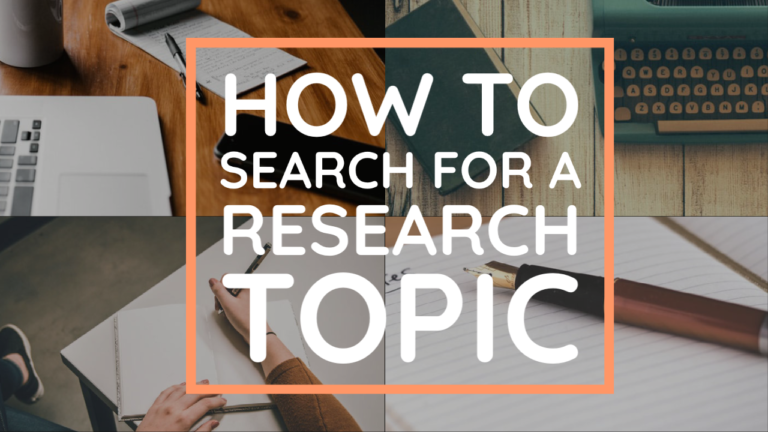 How to Search for a Research Topic