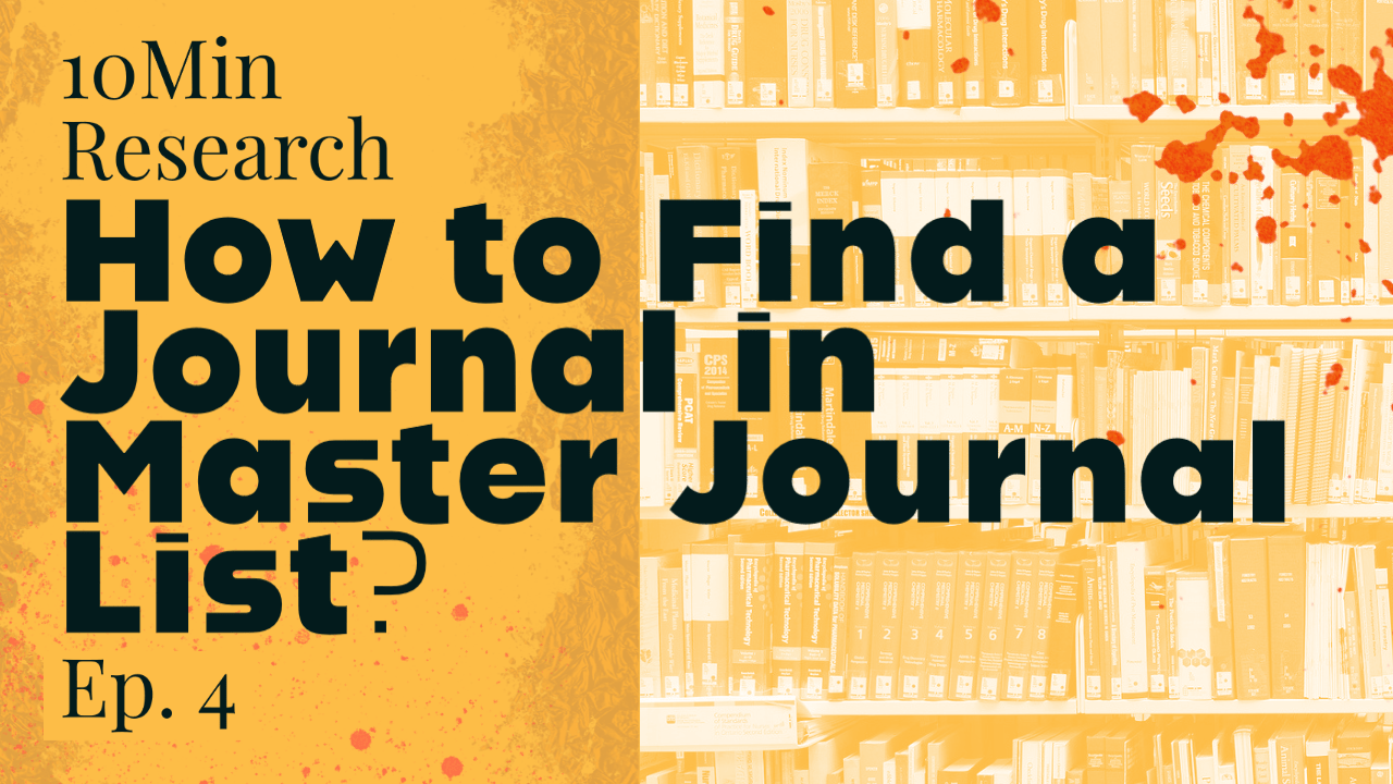 How to FInd a Journal in Master Journal List