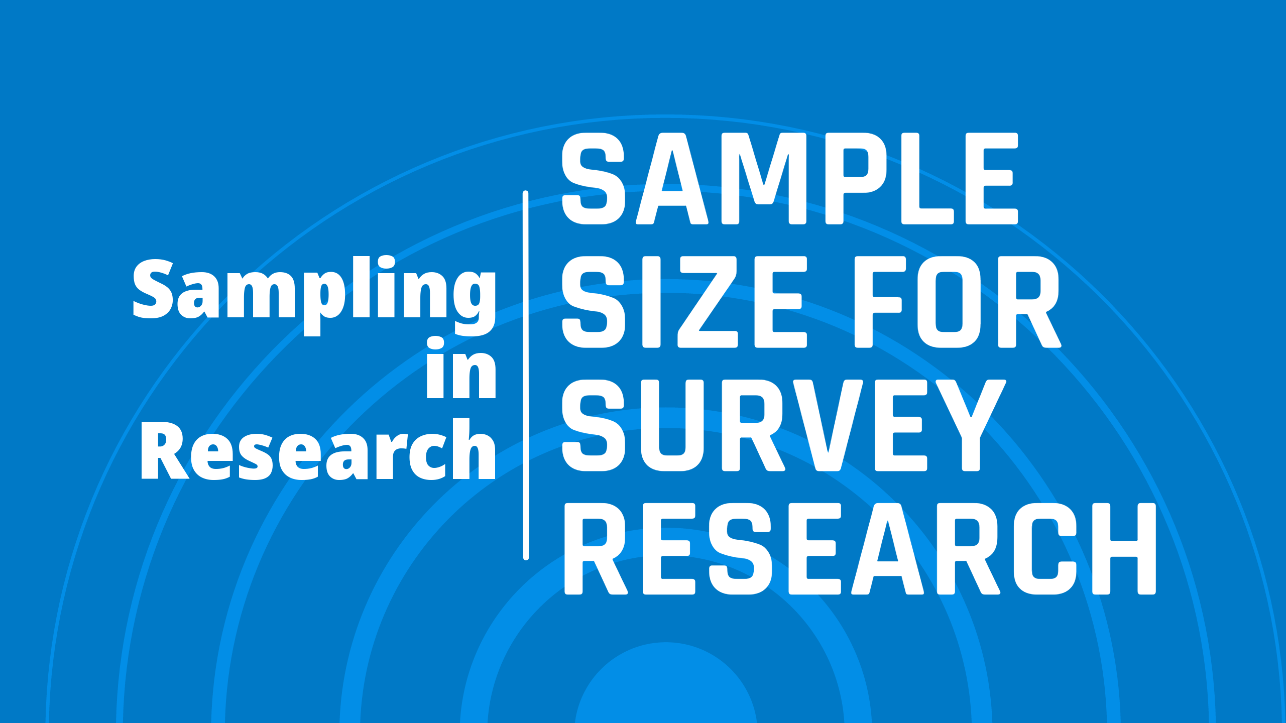 Sample Size for Survey Research